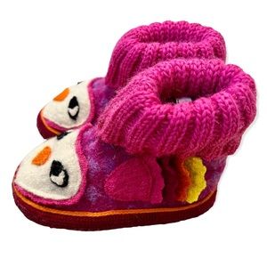 Handmade Wool Owl Slippers